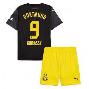 Billiga Borussia Dortmund Serhou Guirassy #9 Bortatröja Barn 2024-25 Kortärmad (+ Korta byxor)